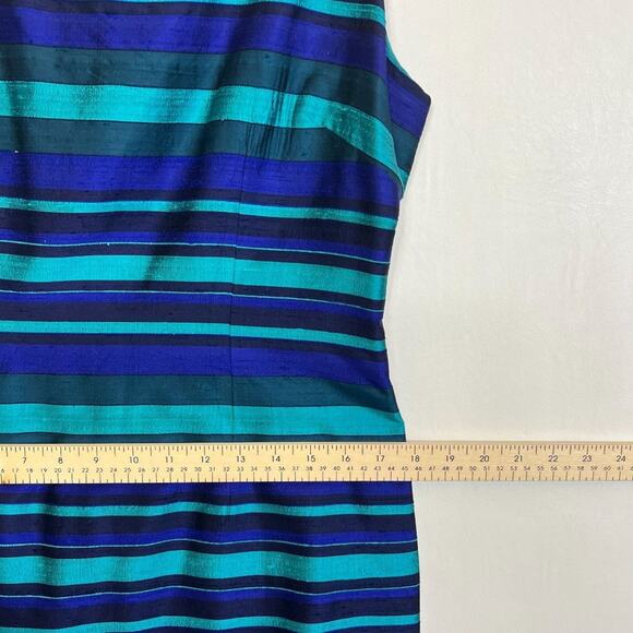 Vintage Y2K Jessica Howard Size 8 Silk Blend 2000s Midi Shift Dress Office - Picture 10 of 12